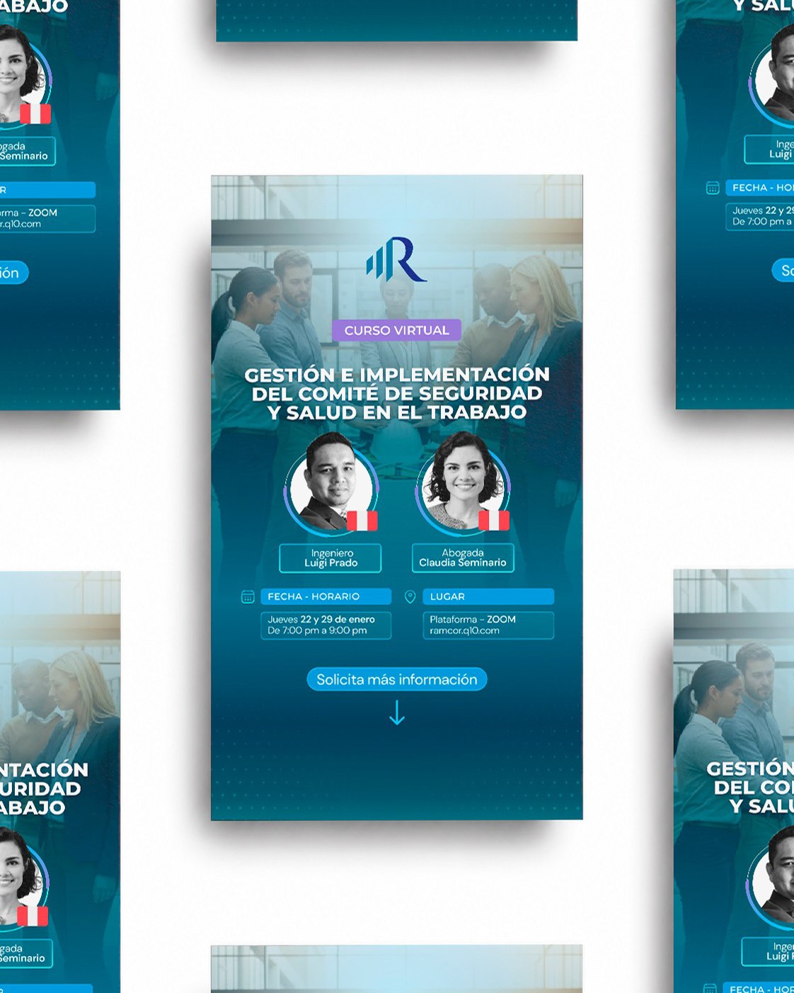 Piezas del curso virtual de seguridad y salud en el trabajo para Ramcor